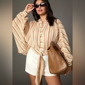 Anthropologie Batwing Striped Blouse